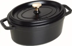 Staub Cocotte Oval 37 Cm Schwarz