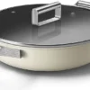 SMEG Servierpfanne Mit Deckel Matt Creme - Ø 28 Cm / 3,7 Liter