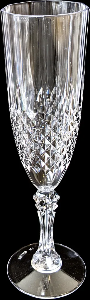 6er Set Kunststoff Champagner-Gläser Kristalleffekt 200ml / Ø6x22,5cm – Bild 6