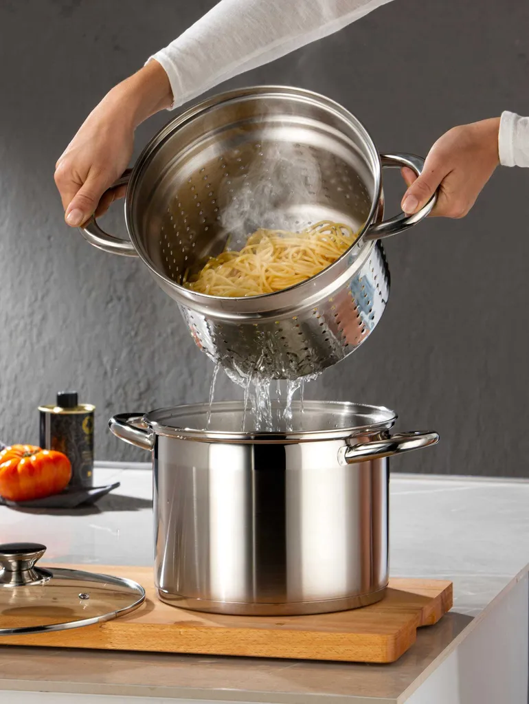 GSW Pasta-Topf Treviso 22 Cm Mit Glasdeckel, 975360, Edelstahl Rostfrei 18/8, Ca. 6,5 L – Bild 4