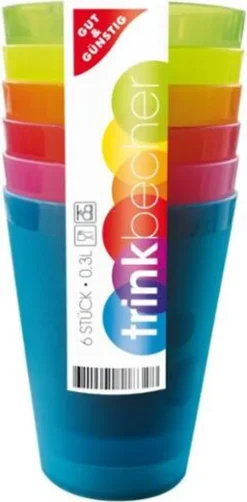 Gut & Trinkbecher Kunststoff 6er