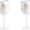 Moët Chandon Champagner Gläser 2x Set Weinglas Weiß Gold Champagnergläser Luxus