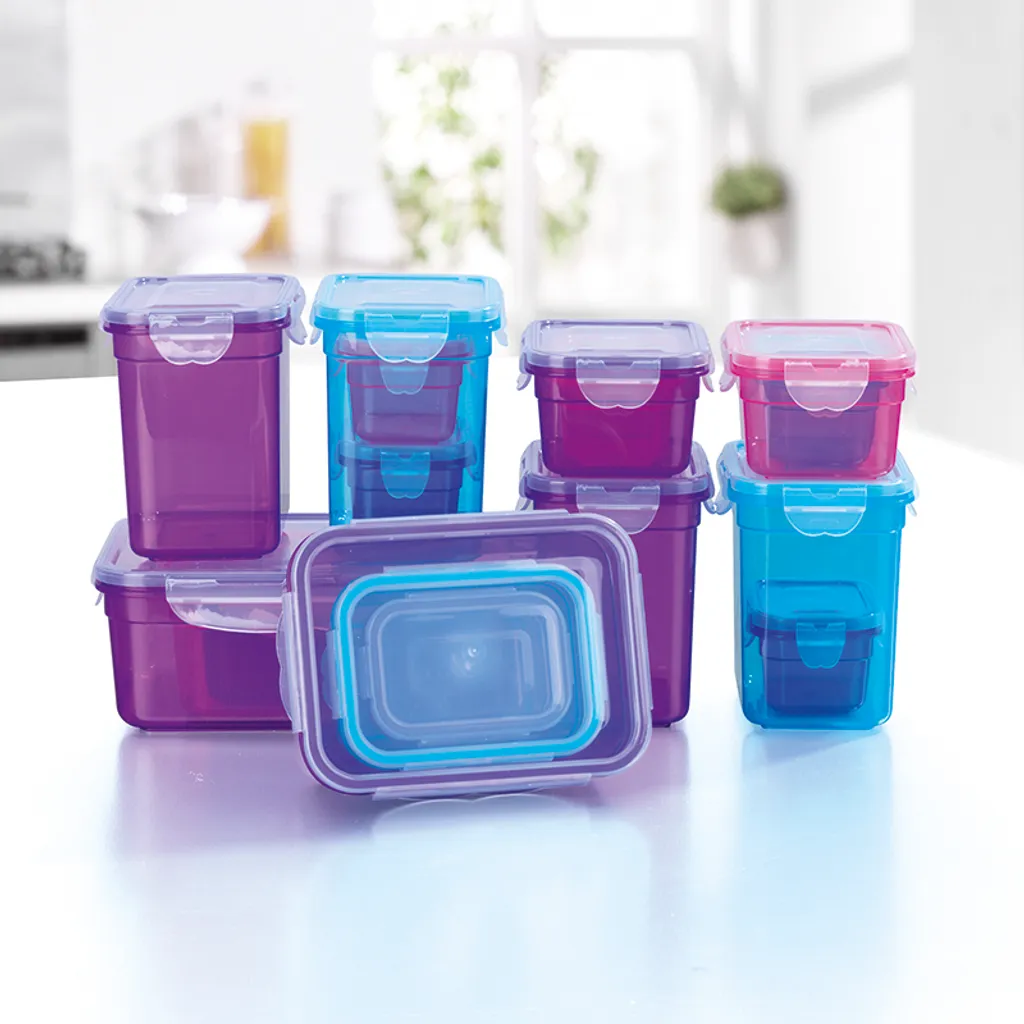 GOURMETmaxx Frischhaltedosen Klick-it, 36-teilig Frischhaltedosen Set Klick-It Gefrierdosen Lunchbox Mikrowelle Brotdose 18 Stück – Bild 4