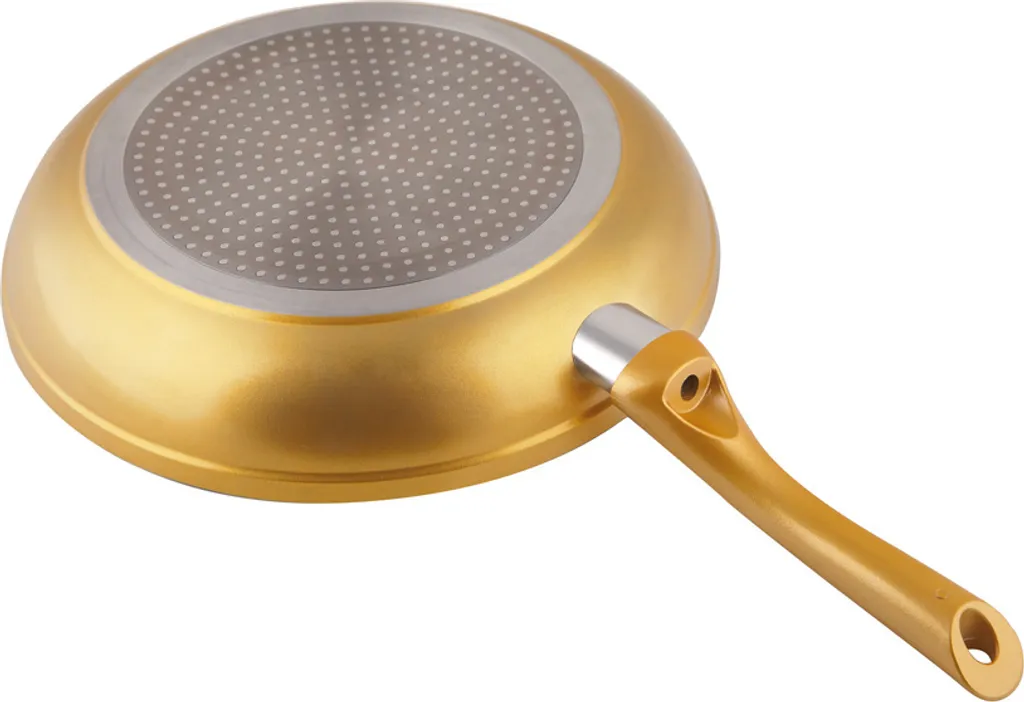 CERAMICORE - 5ER-SET KERAMIK-Beschichtung Mit Glasdeckel Bratpfannenset 20cm 24cm 28cm Pfannenset Aluminium Gold – Bild 3