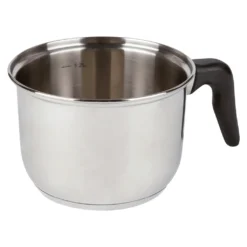 Milchtopf EUROHOME 14cm Kleiner Topf Mit Griff Aus Rostfreiem Edelstahl - Kochtopf Mit Messskala Bis 1,2L, Induktion Und Spülmaschinengeeignet