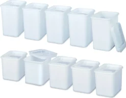 BRB Set Mit 10 Vorratsdosen In Gastronomiequalität, 5X 2 Liter, 5X 3 Liter, Mit Deckel