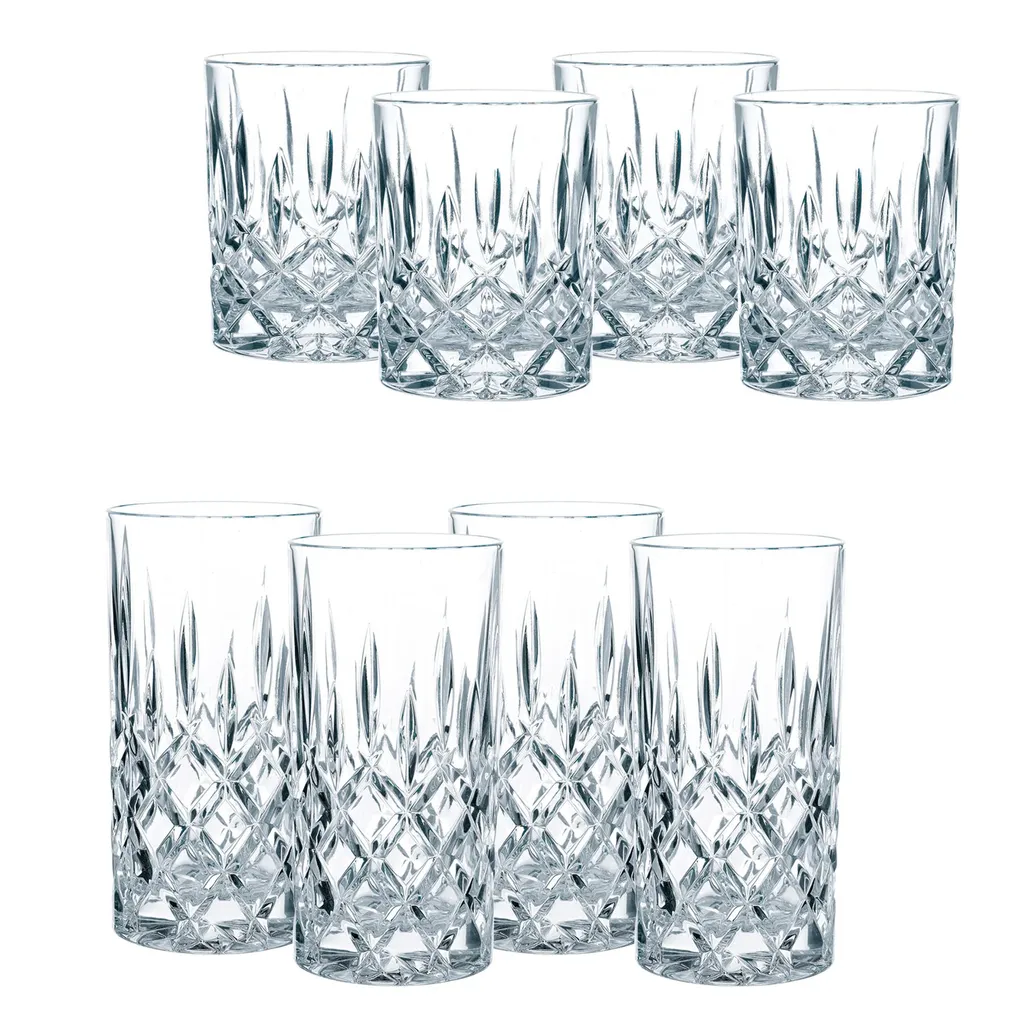 Nachtmann Nobelesse Gläser 4 Longdrinkgläser 4 Whiskygläser – Bild 3