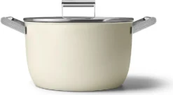 SMEG Kochtopf Mit Deckel Matt Creme - Ø 26 Cm / 7,7 Liter