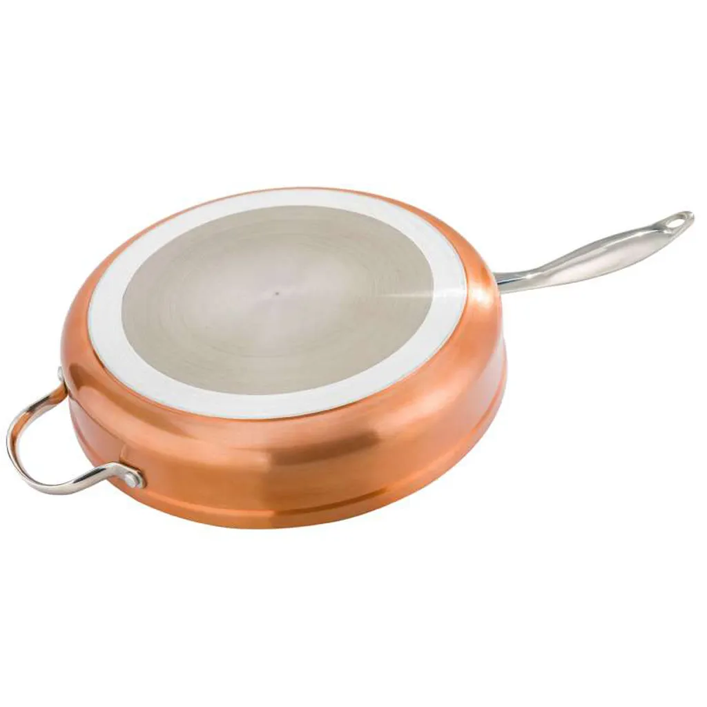 Excellence Sauteuse Ø28 Cm By Kitchen Pro - Schmorpfanne 28cm Mit Deckel, Pfanne, Aus Kupfer Und Rostfreiem Edelstahl, Induktion – Bild 5