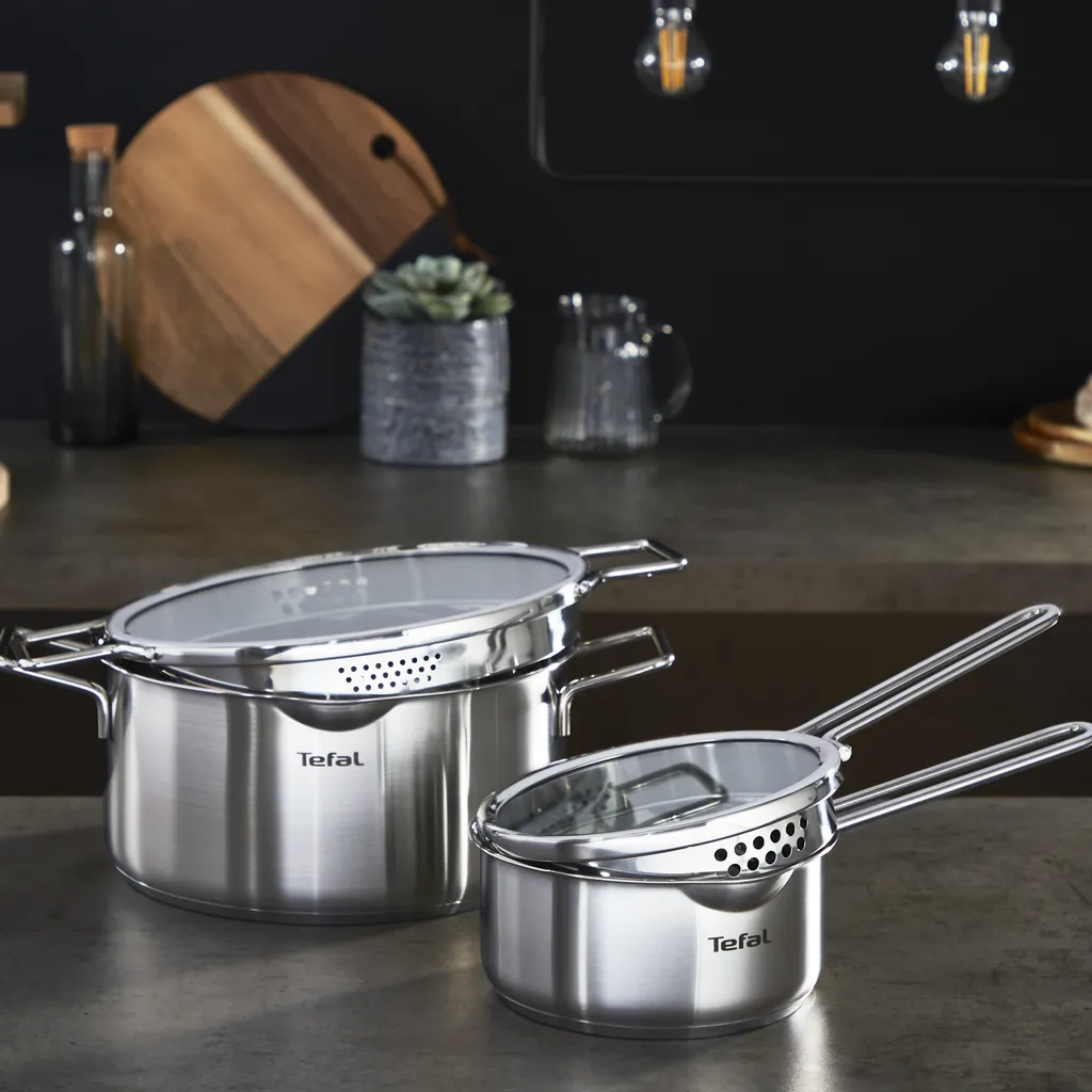TEFAL NORDICA 6-Teiliges Set Mit Stielkasserolle 16cm + Deckel Und Kochtöpfen 20/24cm + Deckel , H852S325 – Bild 4