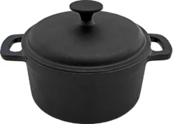 Gusseisen Topf Mit Deckel - Größe: Ø 20 Cm X 9 Cm