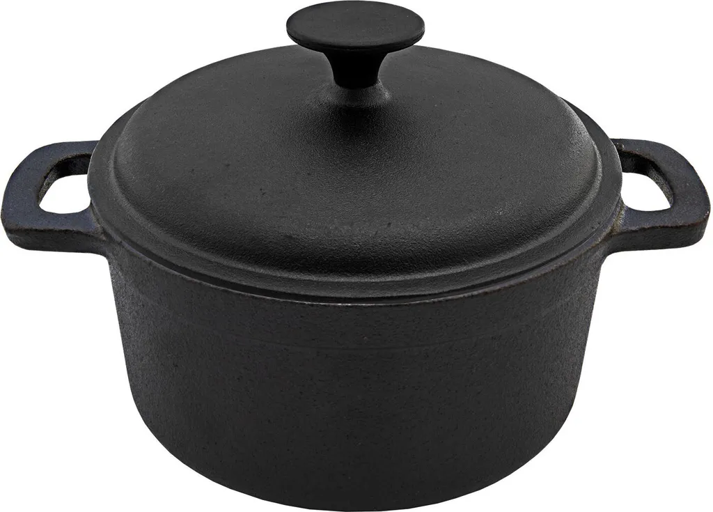 Gusseisen Topf Mit Deckel - Größe: Ø 20 Cm X 9 Cm