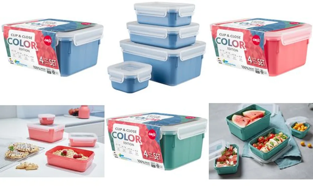 Emsa CLIP & CLOSE Colour Edition Grün 4er Set (0,2 / 0,55 / 0,8 / 2,2) – Bild 13