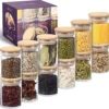 Freshmaster Gewürzgläser Set Aufbewahrung Gewürze I 12x 100ml Vorratsdosen Glas Mit LongLife+ Dichtung Und Bruchsicherem Borosilikat Glas I Glasbehälter Mit Deckel Gläser Gewürze Set Spice Jars