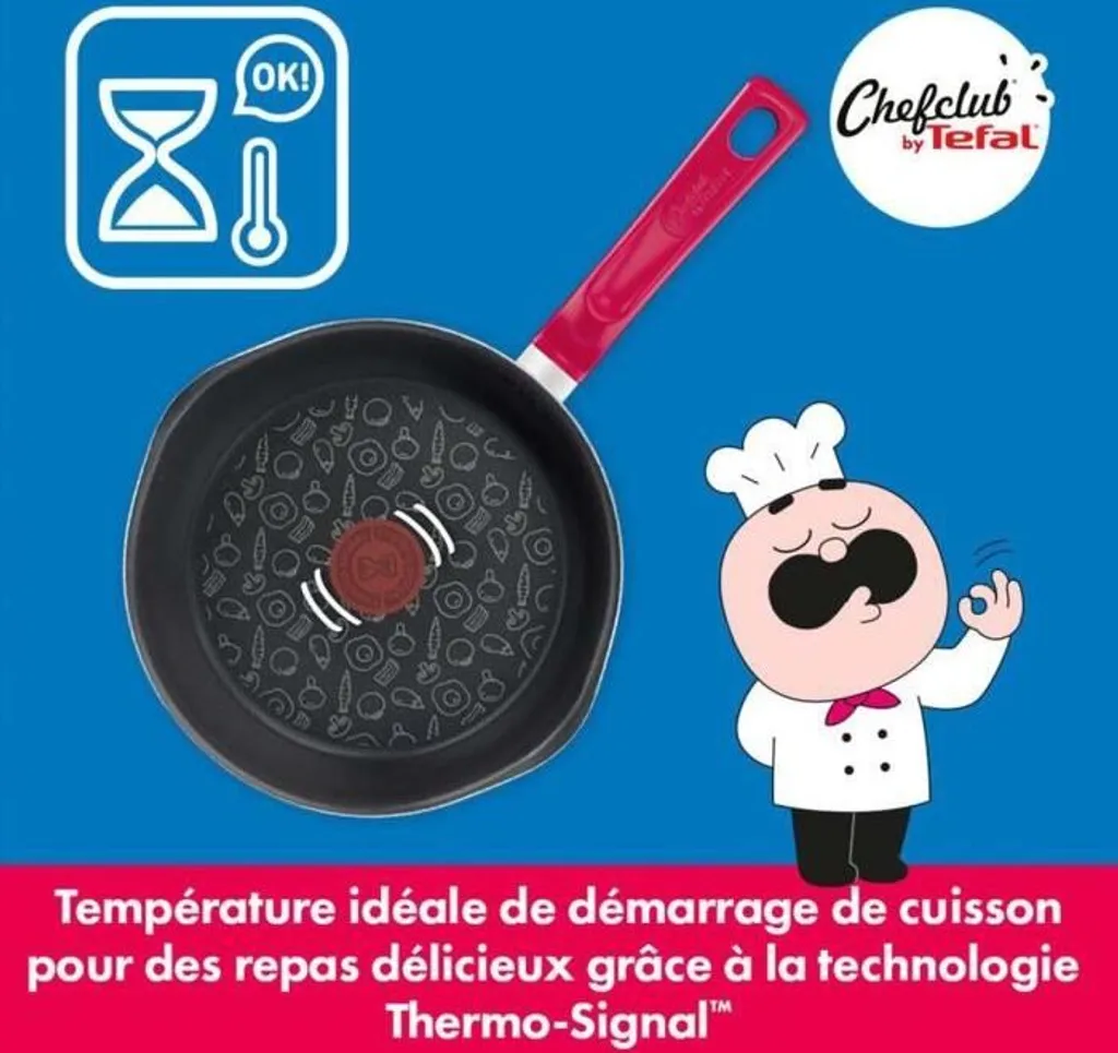 Tefal Chefclub By Stielkasserolle 16 Cm G80622, Rund, Rot, Aluminium, Titan, Rot, Keramik, Gas, Halogen, Induktion – Bild 3