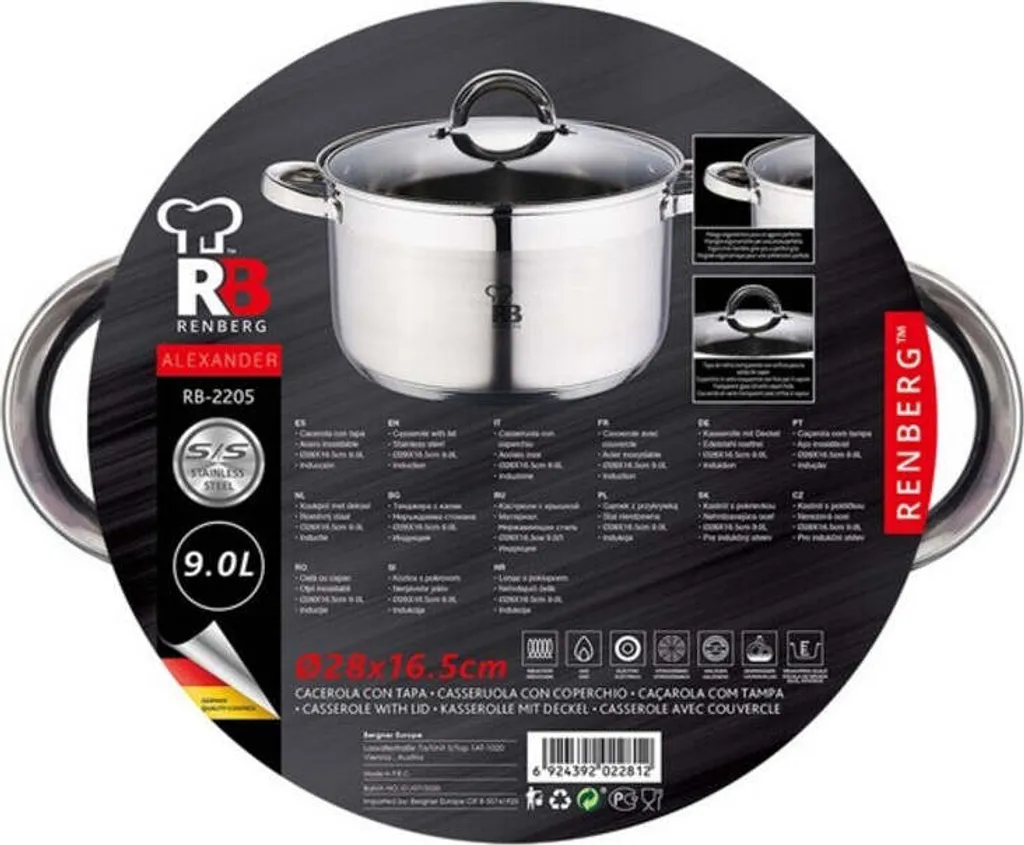Bergner Kasserolle Mit Deckel 28 Cm – Bild 4