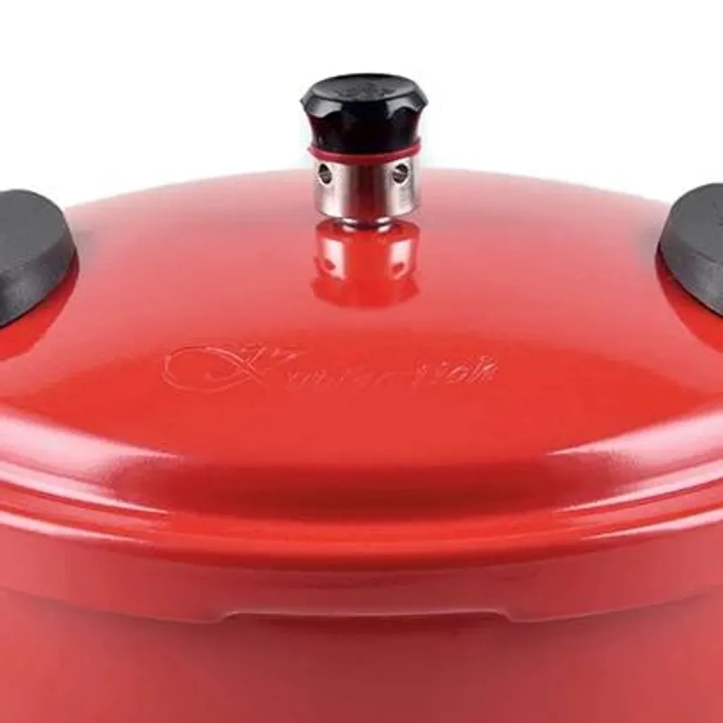 Express-Dampfkochtopf - Schonendes Und Schnelles Kochen - Schnellkochtopf Mit 2.2 Liter Fassungsvermögen - Alle Herdarten - Dampfkochtopf - Spülmaschinenfest - Farbe Rot – Bild 4